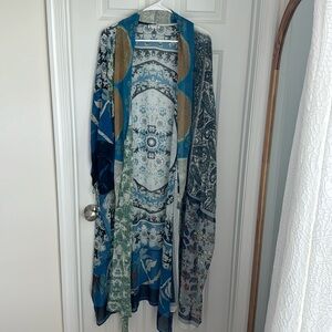 Free People Intimately Blue Boho Duster